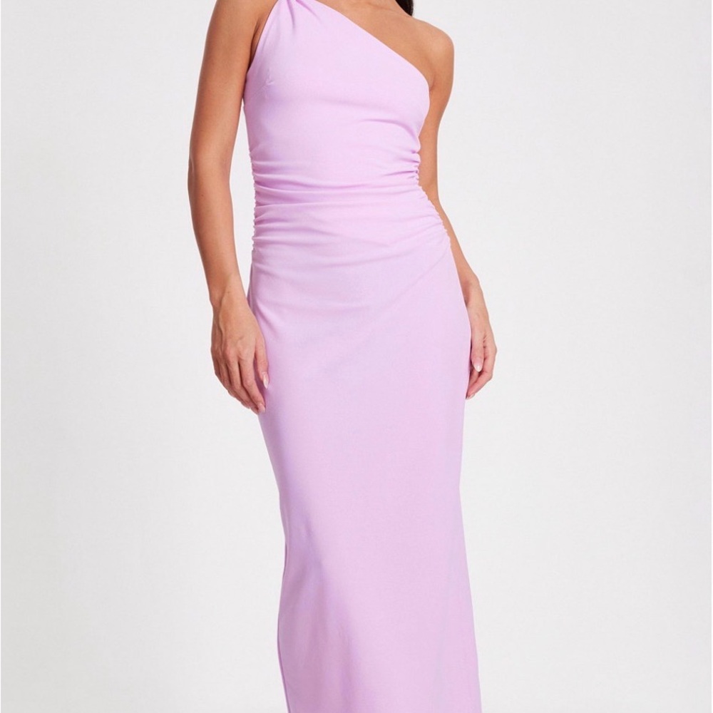Chic One-Shoulder Lilac Dress